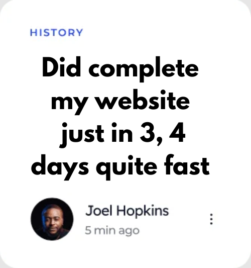 Did complete my website just in 3,4 days quiet fast (1)